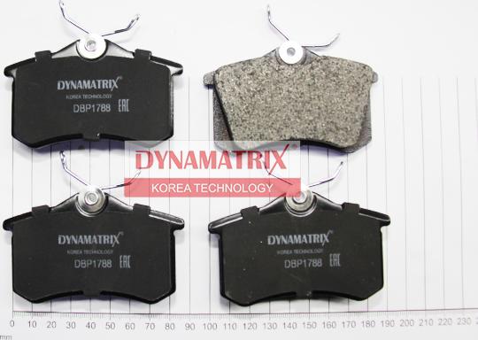 Dynamatrix DBP1788 - Brake Pad Set, disc brake www.autospares.lv