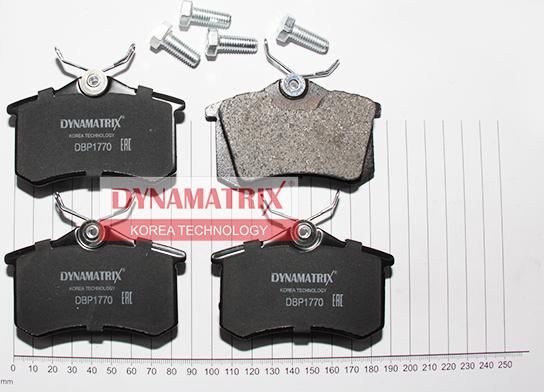 Dynamatrix DBP1770 - Тормозные колодки, дисковые, комплект www.autospares.lv