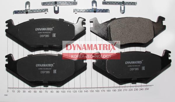 Dynamatrix DBP385 - Тормозные колодки, дисковые, комплект www.autospares.lv