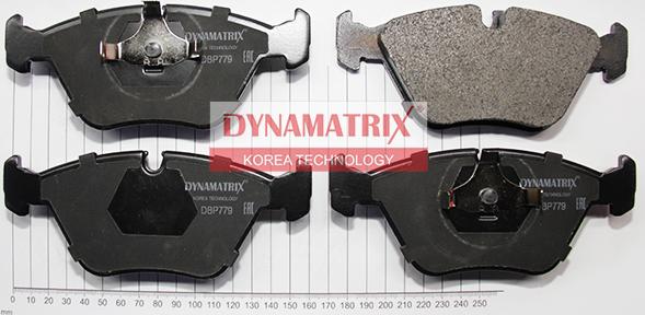 Dynamatrix DBP779 - Тормозные колодки, дисковые, комплект www.autospares.lv