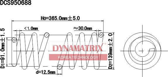 Dynamatrix DCS950688 - Balstiekārtas atspere www.autospares.lv