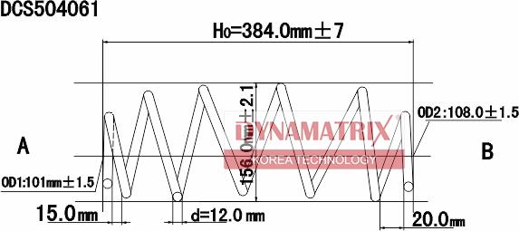 Dynamatrix DCS504061 - Пружина ходовой части www.autospares.lv