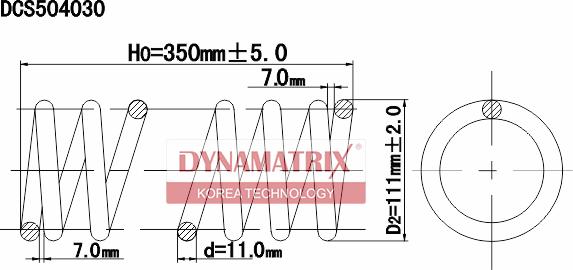 Dynamatrix DCS504030 - Balstiekārtas atspere autospares.lv