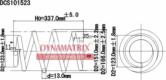 Dynamatrix DCS101523 - Balstiekārtas atspere www.autospares.lv