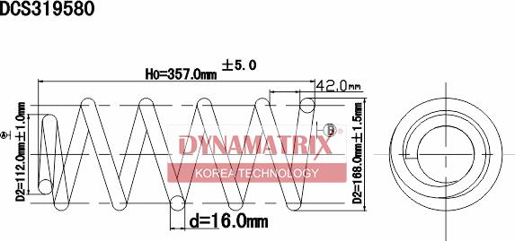 Dynamatrix DCS319580 - Balstiekārtas atspere www.autospares.lv