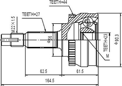 Dynamatrix DCV841043 - Šarnīru komplekts, Piedziņas vārpsta www.autospares.lv