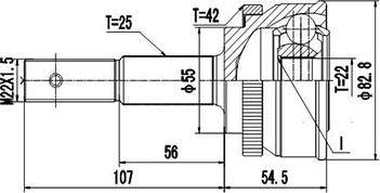 Dynamatrix DCV841002 - Šarnīru komplekts, Piedziņas vārpsta autospares.lv