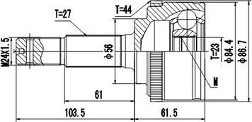 Dynamatrix DCV841142 - Šarnīru komplekts, Piedziņas vārpsta www.autospares.lv