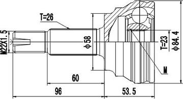 Dynamatrix DCV859036 - Šarnīru komplekts, Piedziņas vārpsta autospares.lv