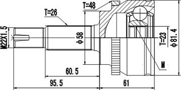 Dynamatrix DCV859037 - Šarnīru komplekts, Piedziņas vārpsta autospares.lv