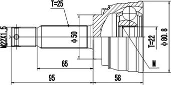 Dynamatrix DCV809004 - Šarnīru komplekts, Piedziņas vārpsta www.autospares.lv