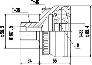 Dynamatrix DCV803058 - Joint Kit, drive shaft www.autospares.lv