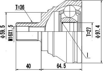 Dynamatrix DCV803002 - Šarnīru komplekts, Piedziņas vārpsta www.autospares.lv