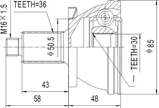 Dynamatrix DCV803027 - Joint Kit, drive shaft www.autospares.lv