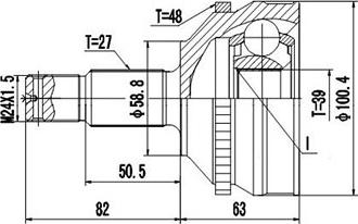 Dynamatrix DCV810015 - Joint Kit, drive shaft www.autospares.lv