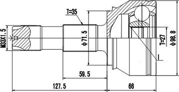 Dynamatrix DCV817055 - Šarnīru komplekts, Piedziņas vārpsta autospares.lv