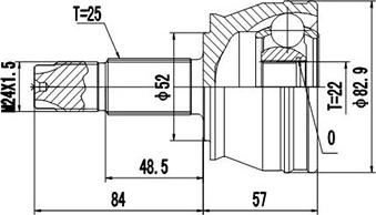 Dynamatrix DCV817023 - Šarnīru komplekts, Piedziņas vārpsta www.autospares.lv