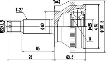 Dynamatrix DCV824029 - Šarnīru komplekts, Piedziņas vārpsta www.autospares.lv