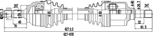 Dynamatrix DDS245105 - Piedziņas vārpsta www.autospares.lv