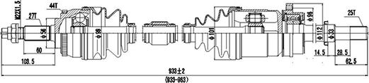 Dynamatrix DDS241002 - Piedziņas vārpsta www.autospares.lv