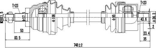 Dynamatrix DDS250046 - Piedziņas vārpsta autospares.lv