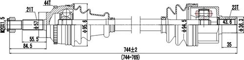 Dynamatrix DDS250021 - Piedziņas vārpsta autospares.lv