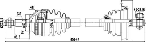 Dynamatrix DDS250261 - Piedziņas vārpsta autospares.lv