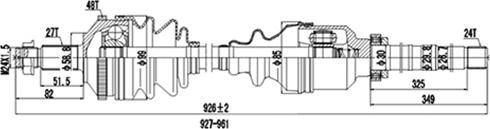 Dynamatrix DDS210012 - Piedziņas vārpsta www.autospares.lv