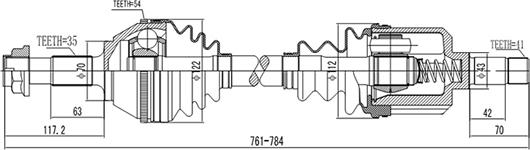 Dynamatrix DDS210033 - Piedziņas vārpsta www.autospares.lv