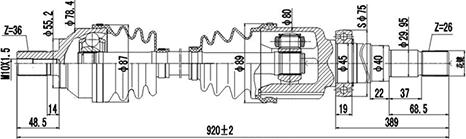 Dynamatrix DDS218329 - Piedziņas vārpsta www.autospares.lv