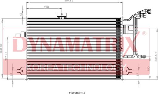 Dynamatrix DR94430 - Kondensators, Gaisa kond. sistēma www.autospares.lv