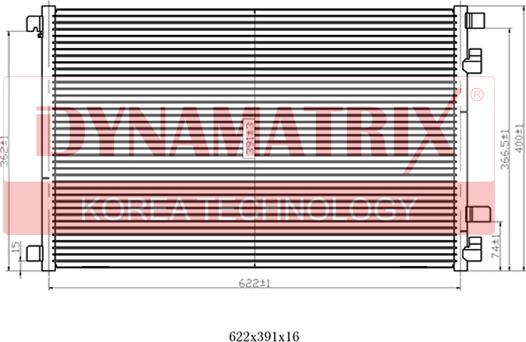 Dynamatrix DR94626 - Condenser, air conditioning www.autospares.lv