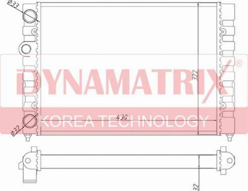 Dynamatrix DR651851 - Radiators, Motora dzesēšanas sistēma autospares.lv