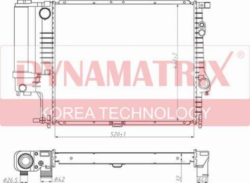 Dynamatrix DR60607A - Radiators, Motora dzesēšanas sistēma www.autospares.lv