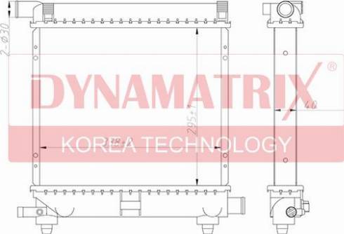 Dynamatrix DR62551 - Радиатор, охлаждение двигателя www.autospares.lv