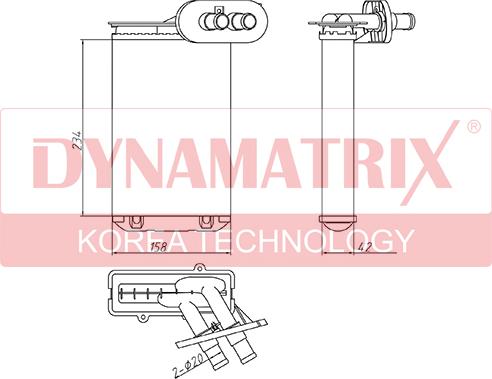 Dynamatrix DR73962 - Siltummainis, Salona apsilde autospares.lv