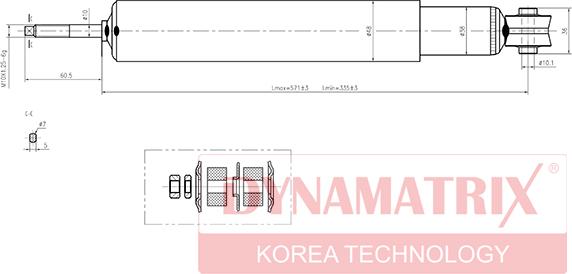 Dynamatrix DSA443134 - Shock Absorber www.autospares.lv