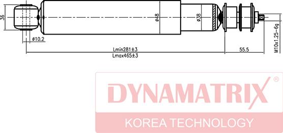 Dynamatrix DSA443135 - Shock Absorber www.autospares.lv