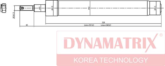 Dynamatrix DSA664014 - Amortizators www.autospares.lv