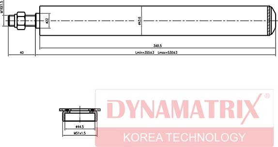 Dynamatrix DSA665063 - Amortizators www.autospares.lv