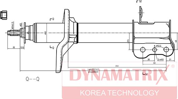 Dynamatrix DSA634046 - Amortizators autospares.lv