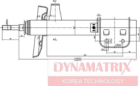 Dynamatrix DSA634021 - Амортизатор www.autospares.lv