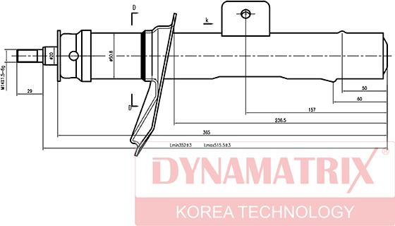 Dynamatrix DSA633838 - Shock Absorber www.autospares.lv