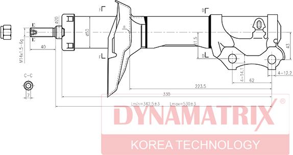 Dynamatrix DSA633712 - Amortizators autospares.lv