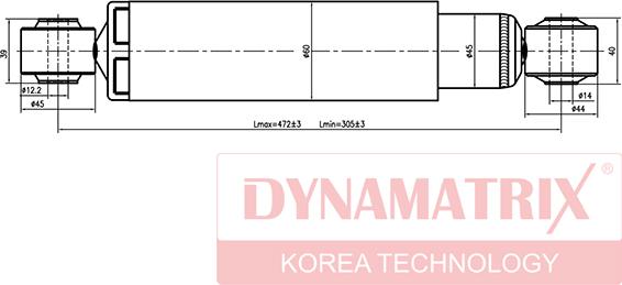 Dynamatrix DSA344456 - Amortizators www.autospares.lv