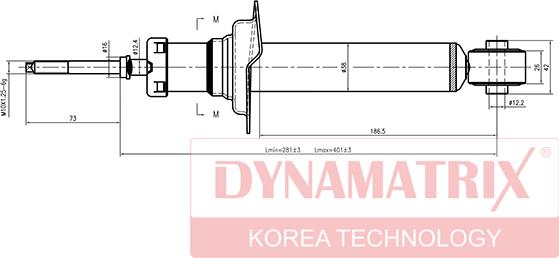 Dynamatrix DSA341186 - Amortizators www.autospares.lv