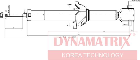 Dynamatrix DSA341173 - Amortizators www.autospares.lv