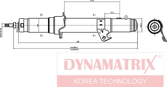 Dynamatrix DSA341351 - Amortizators www.autospares.lv