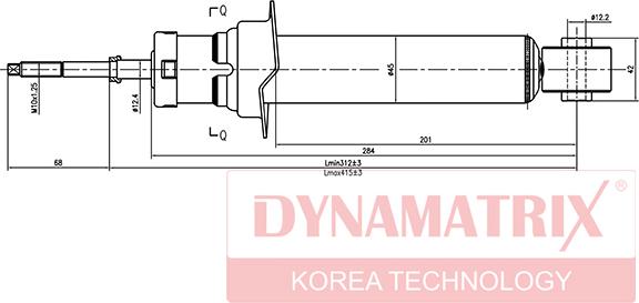 Dynamatrix DSA341325 - Amortizators www.autospares.lv