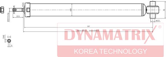 Dynamatrix DSA343459 - Shock Absorber www.autospares.lv